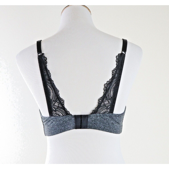 Soma 38B Enbliss Luxe Wireless Bra Lace J Hook Convertible Back Gray - Picture 4 of 9